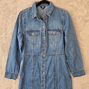 Frye blue denim long sleeved dress